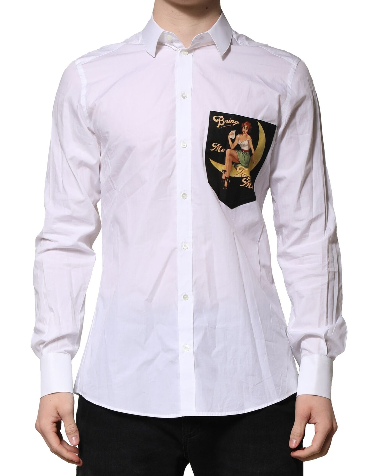 Camisa formal de manga larga MARTINI blanca para hombre