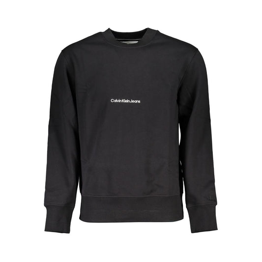 Sweat-shirt en polaire noir élégant à col ras du cou