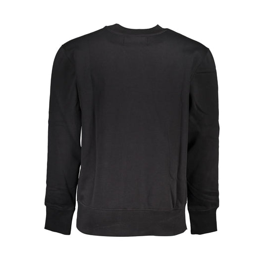 Sweat-shirt en polaire noir élégant à col ras du cou