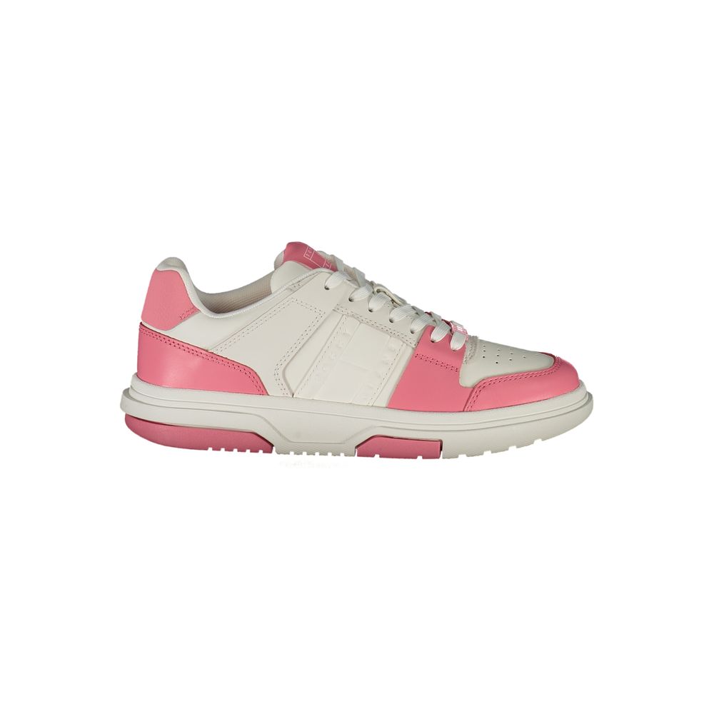 Baskets en cuir rose pour femmes