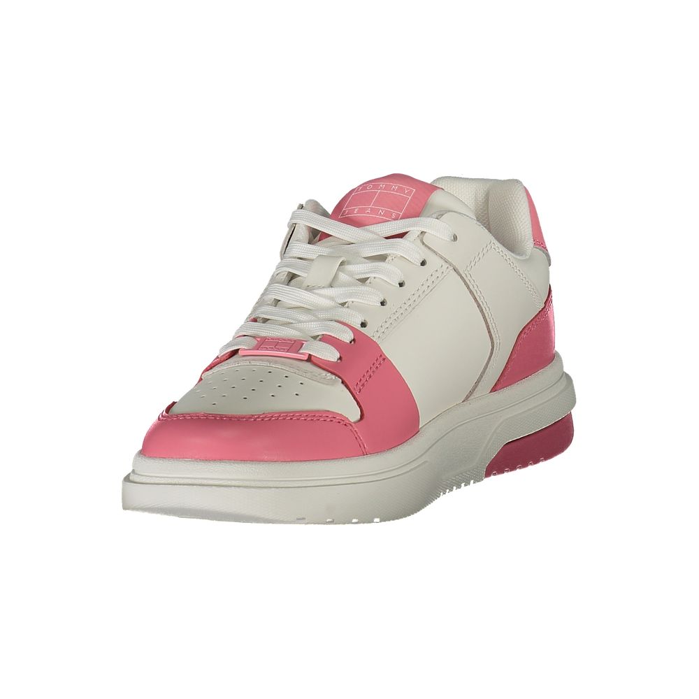 Baskets en cuir rose pour femmes
