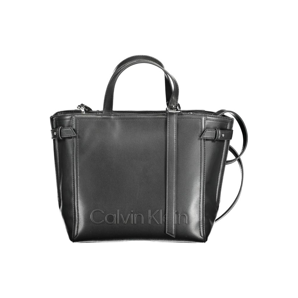 Sac à main femme en polyester noir
