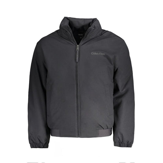 Chaqueta de poliéster negra