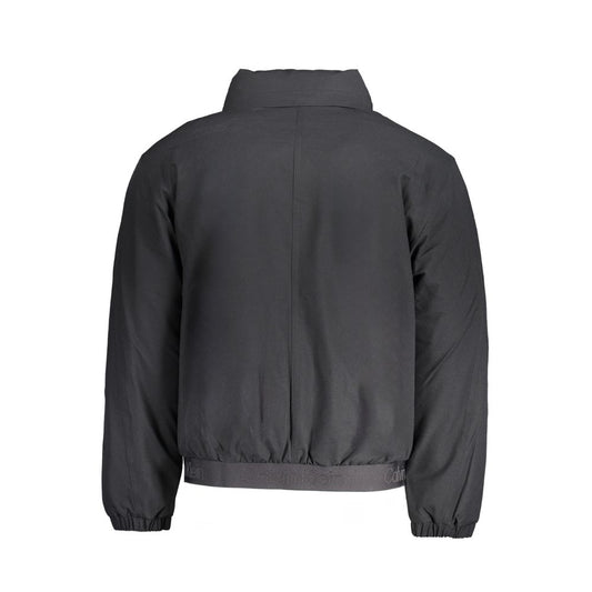 Chaqueta de poliéster negra
