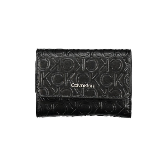 Cartera elegante negra de doble compartimento
