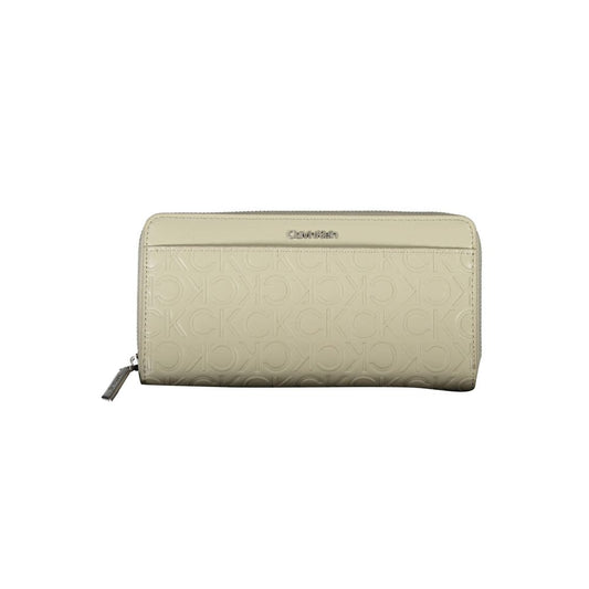 Portefeuille femme en polyéthylène beige