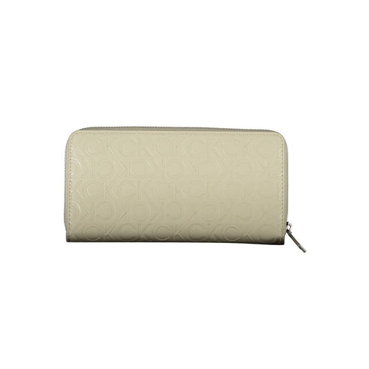 Portefeuille femme en polyéthylène beige