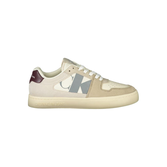 Baskets beiges en polyester pour homme