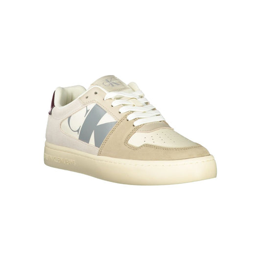 Baskets beiges en polyester pour homme