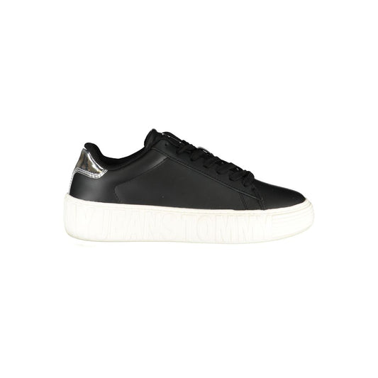 Zapatillas deportivas de piel negra para mujer