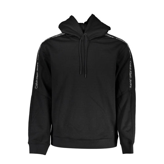 Sudadera con capucha de polar elegante en color negro