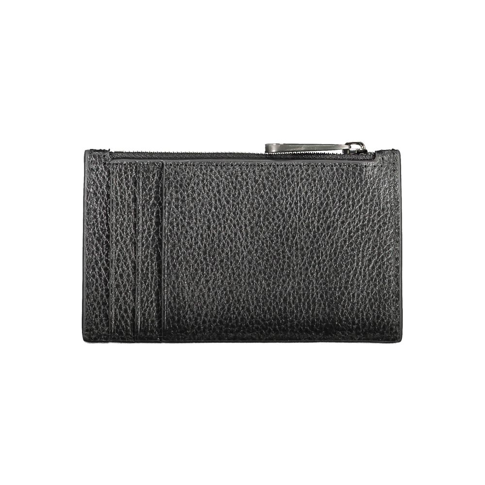 Cartera de cuero negra para hombre