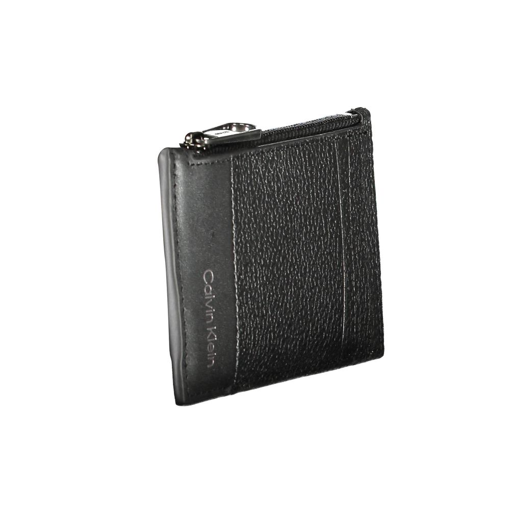 Cartera de cuero negra para hombre