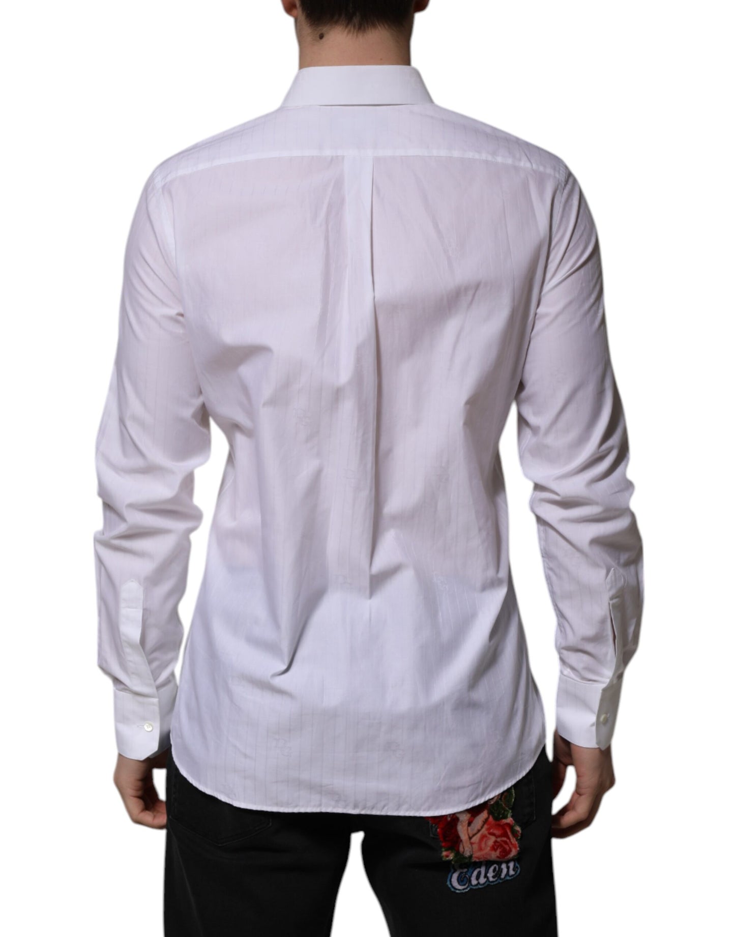 Camisa formal de manga larga MARTINI de algodón blanco