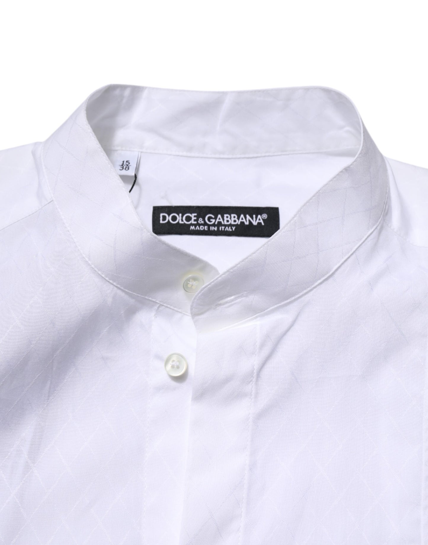 Camisa formal de manga larga ajustada de algodón blanco