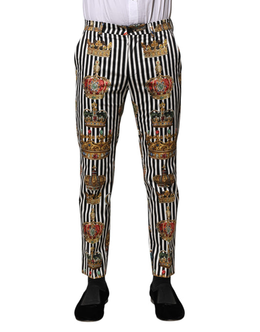 Pantalones de corona de rayas multicolor