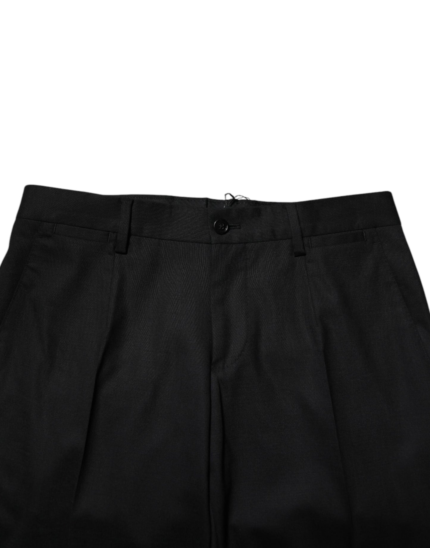Pantalones de vestir formales de lana negra