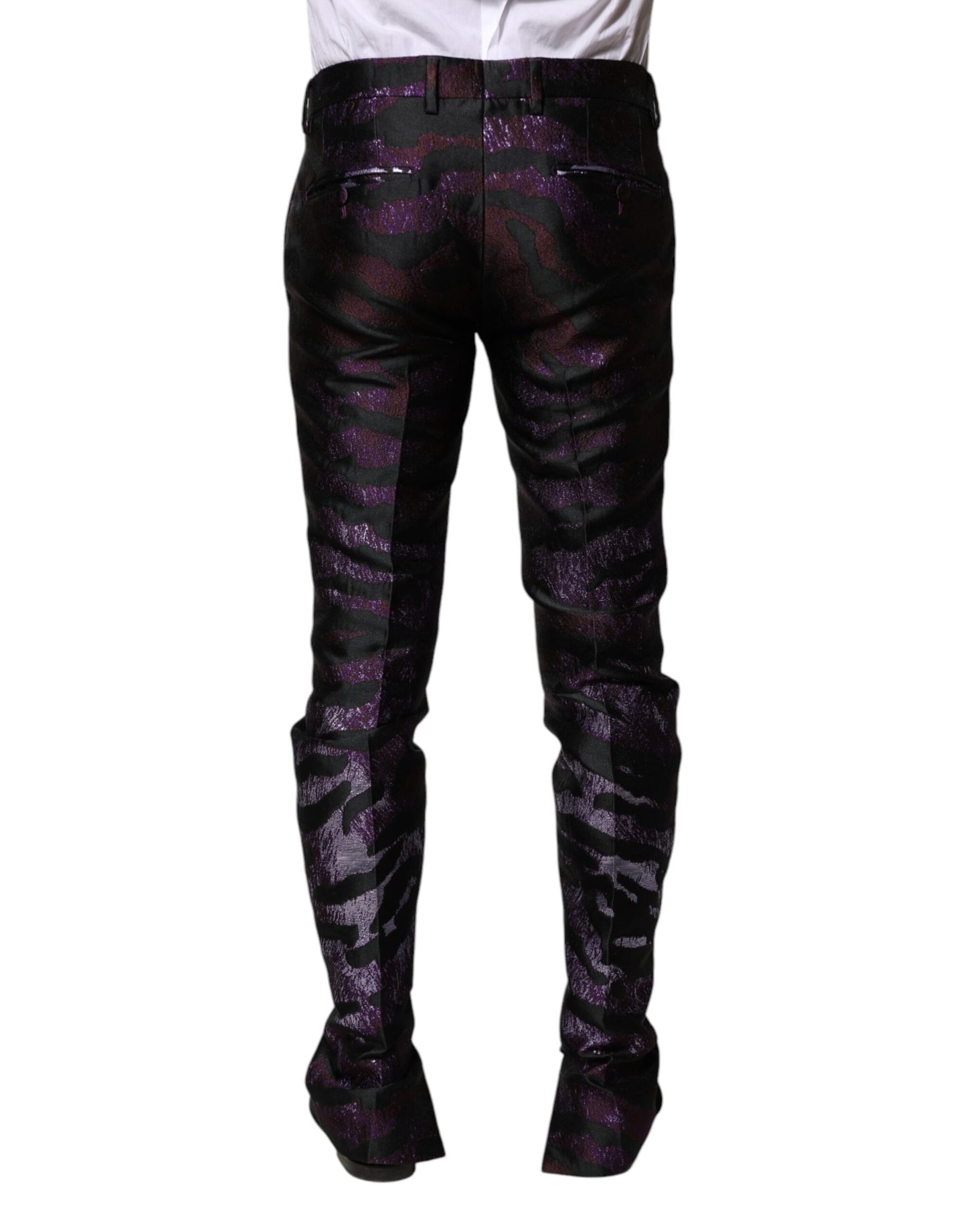 Pantalones estampados de poliéster multicolor