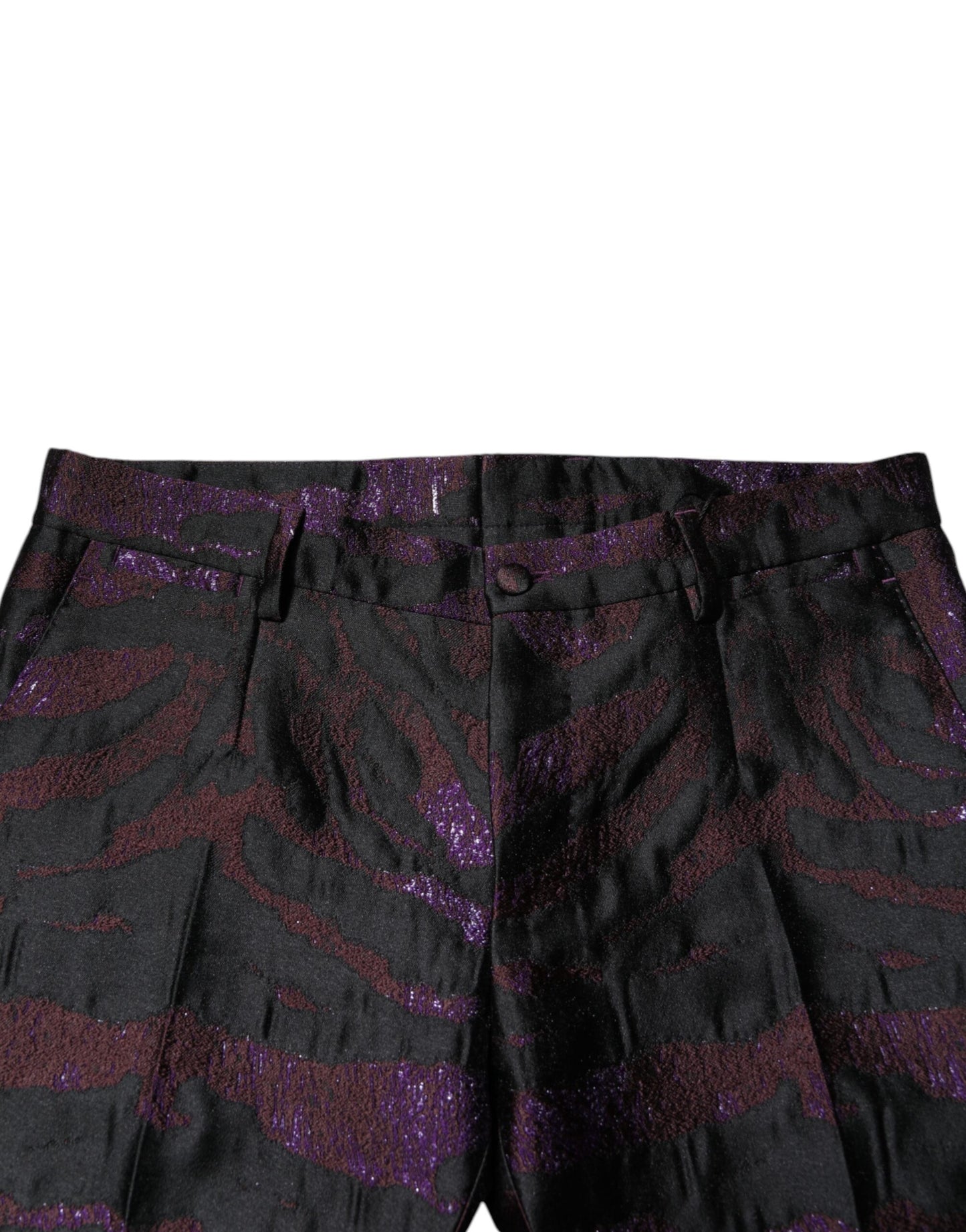 Pantalones estampados de poliéster multicolor