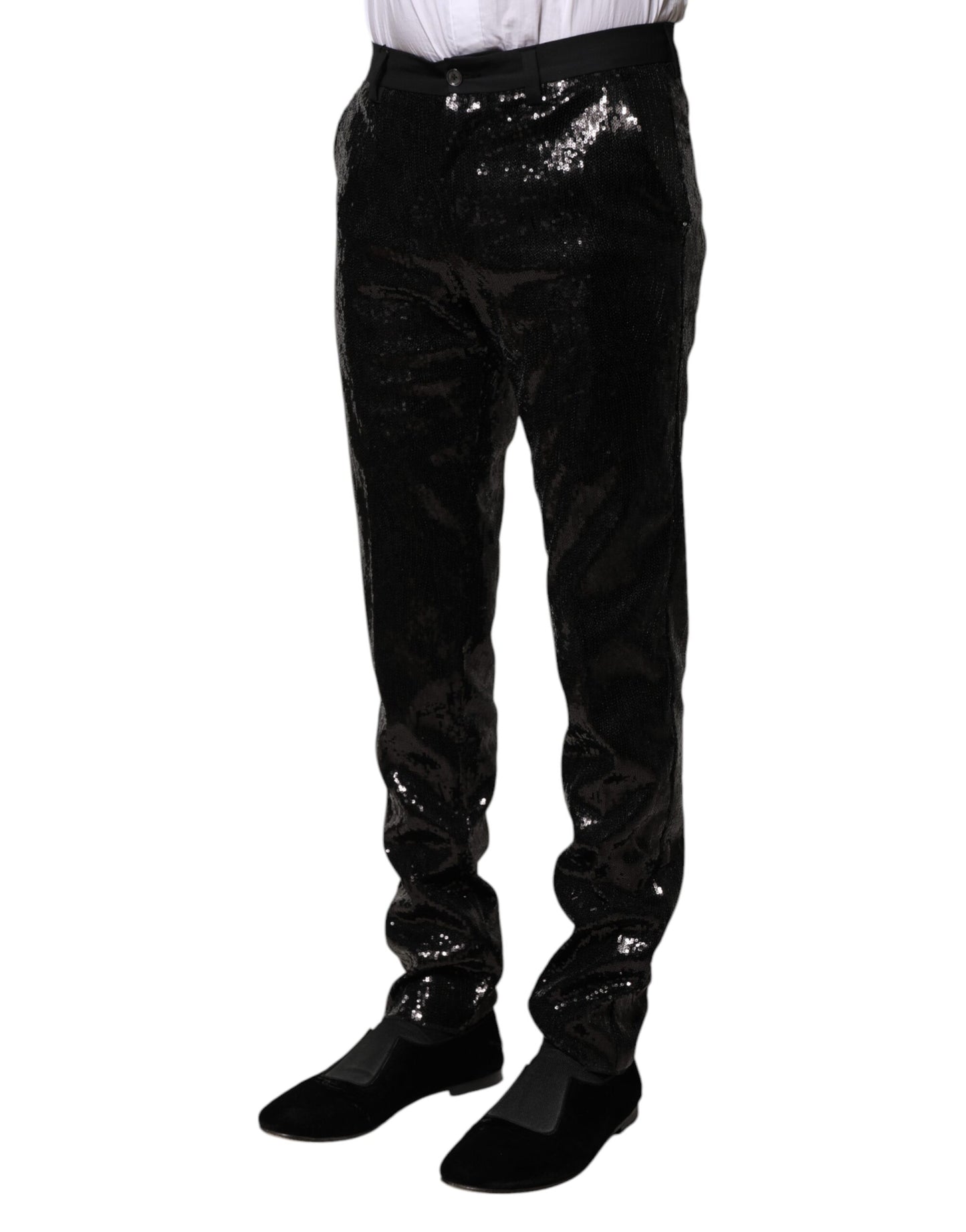 Pantalon noir à paillettes