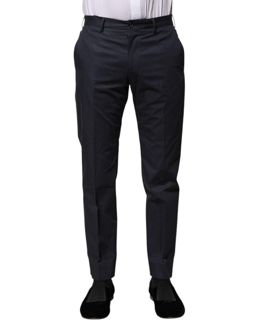 Pantalones formales de algodón azul oscuro