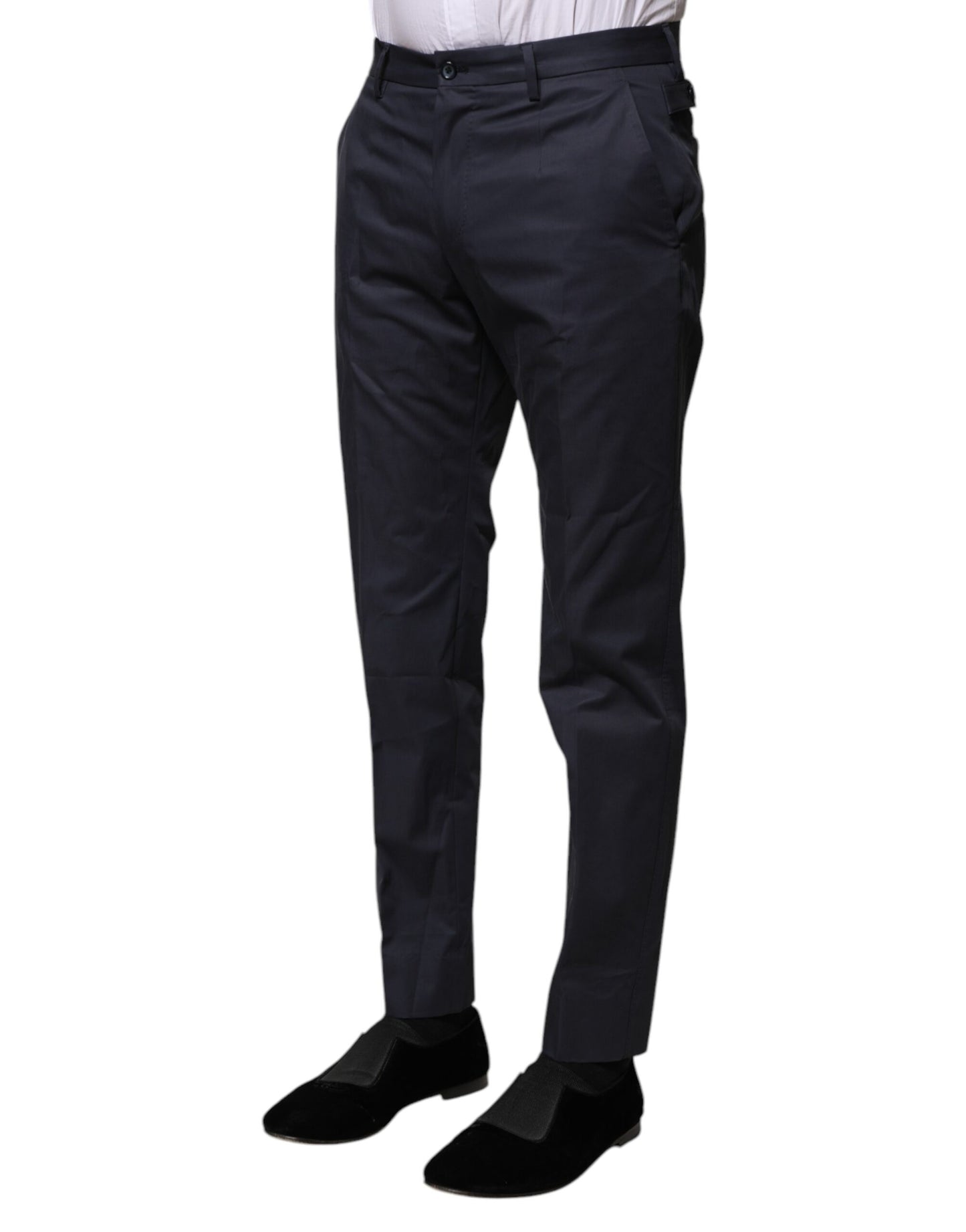 Pantalones formales de algodón azul oscuro