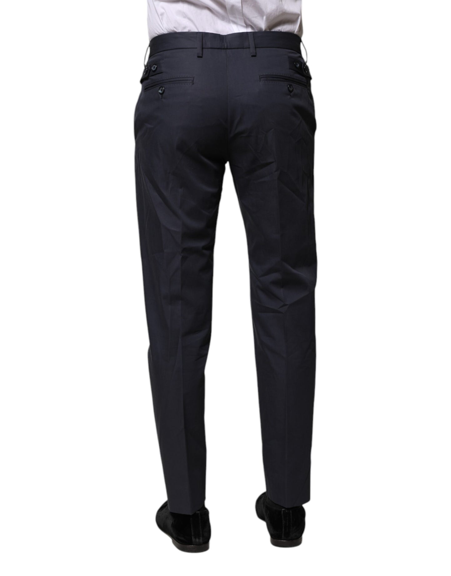 Pantalones formales de algodón azul oscuro