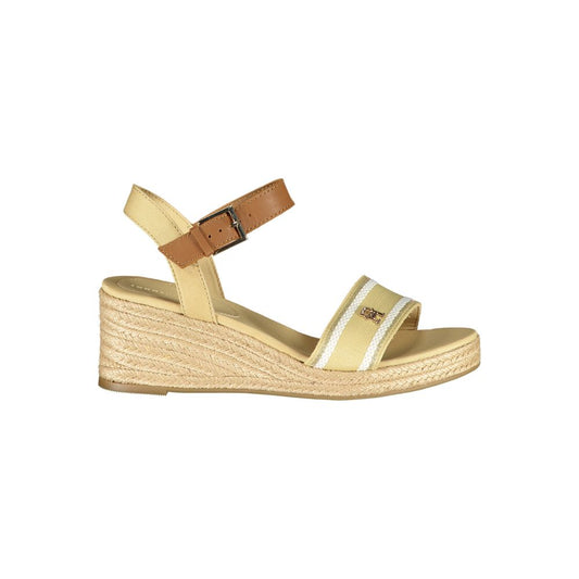 Sandalia de poliéster beige