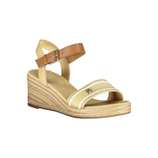 Sandalia de poliéster beige