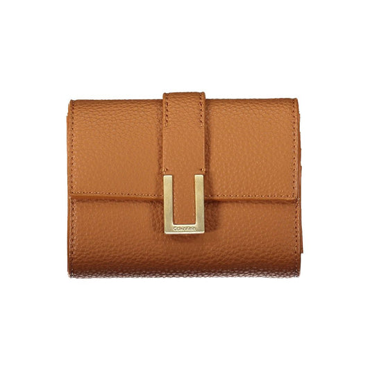 Cartera de mujer de poliéster marrón