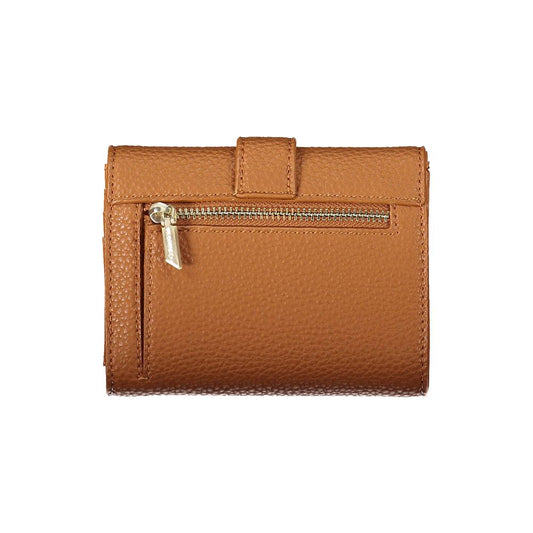 Cartera de mujer de poliéster marrón