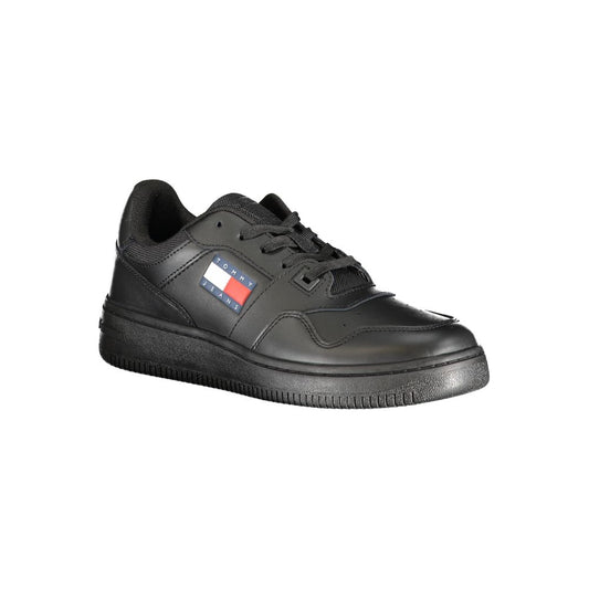 Zapatillas deportivas negras de poliéster