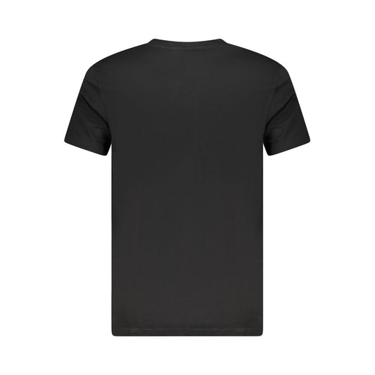 Camiseta negra de algodón para hombre