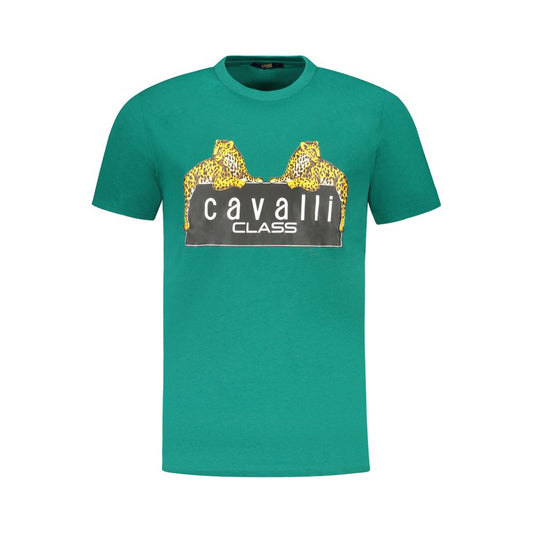 Camiseta de algodón verde para hombre
