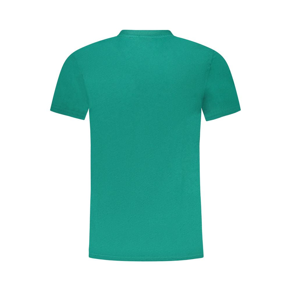 Camiseta de algodón verde para hombre
