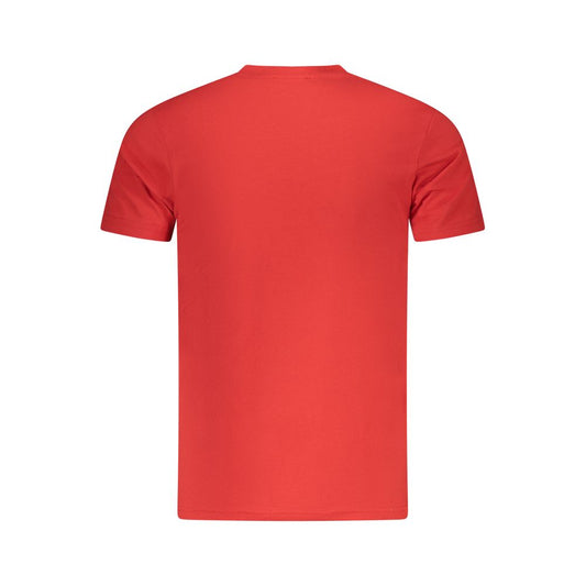 Camiseta roja de algodón para hombre