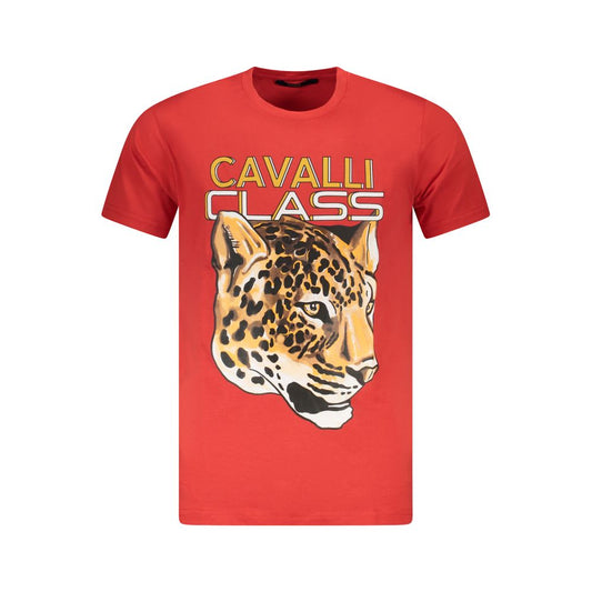 Camiseta roja de algodón para hombre