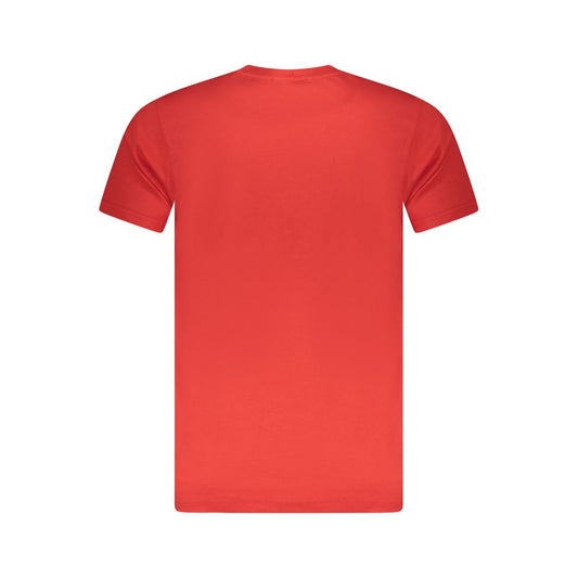 Camiseta roja de algodón para hombre