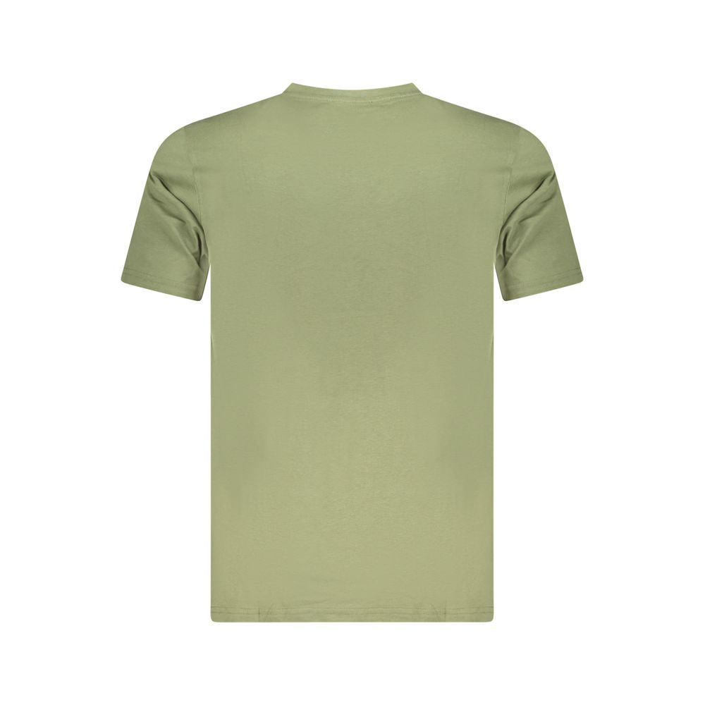 Camiseta de algodón verde para hombre