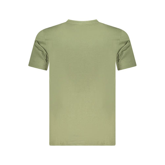 Camiseta de algodón verde para hombre