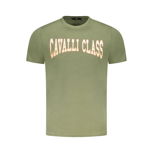 Camiseta de algodón verde para hombre