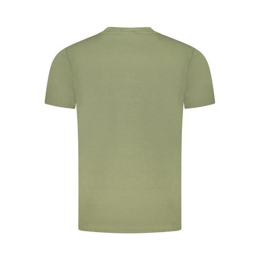 Camiseta de algodón verde para hombre