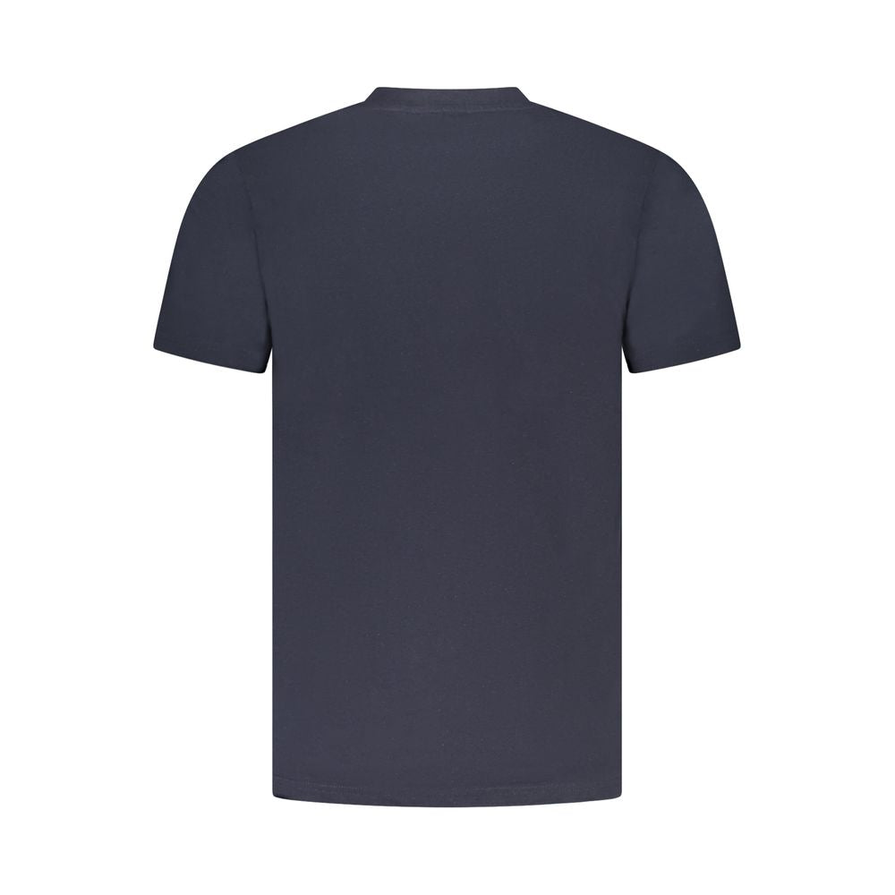 Camiseta de algodón azul para hombre