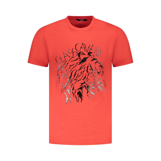 Camiseta roja de algodón para hombre