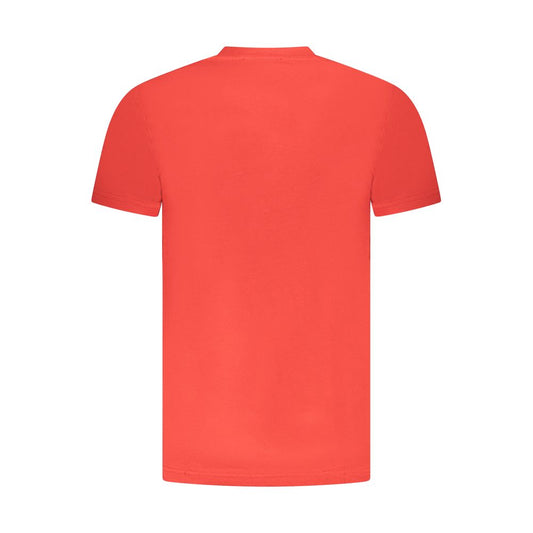 Camiseta roja de algodón para hombre
