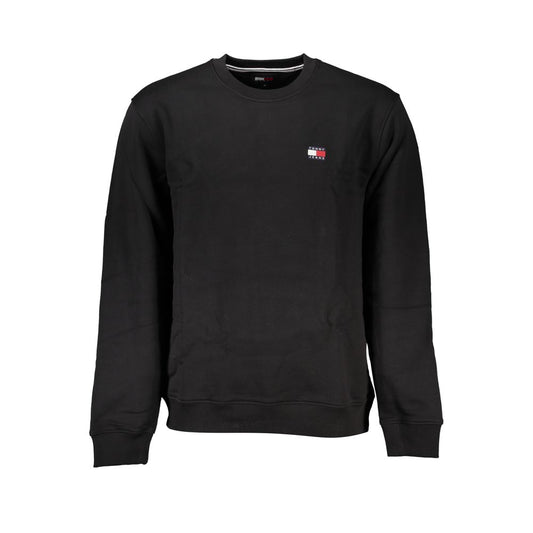 Sweat-shirt ras du cou en coton noir élégant