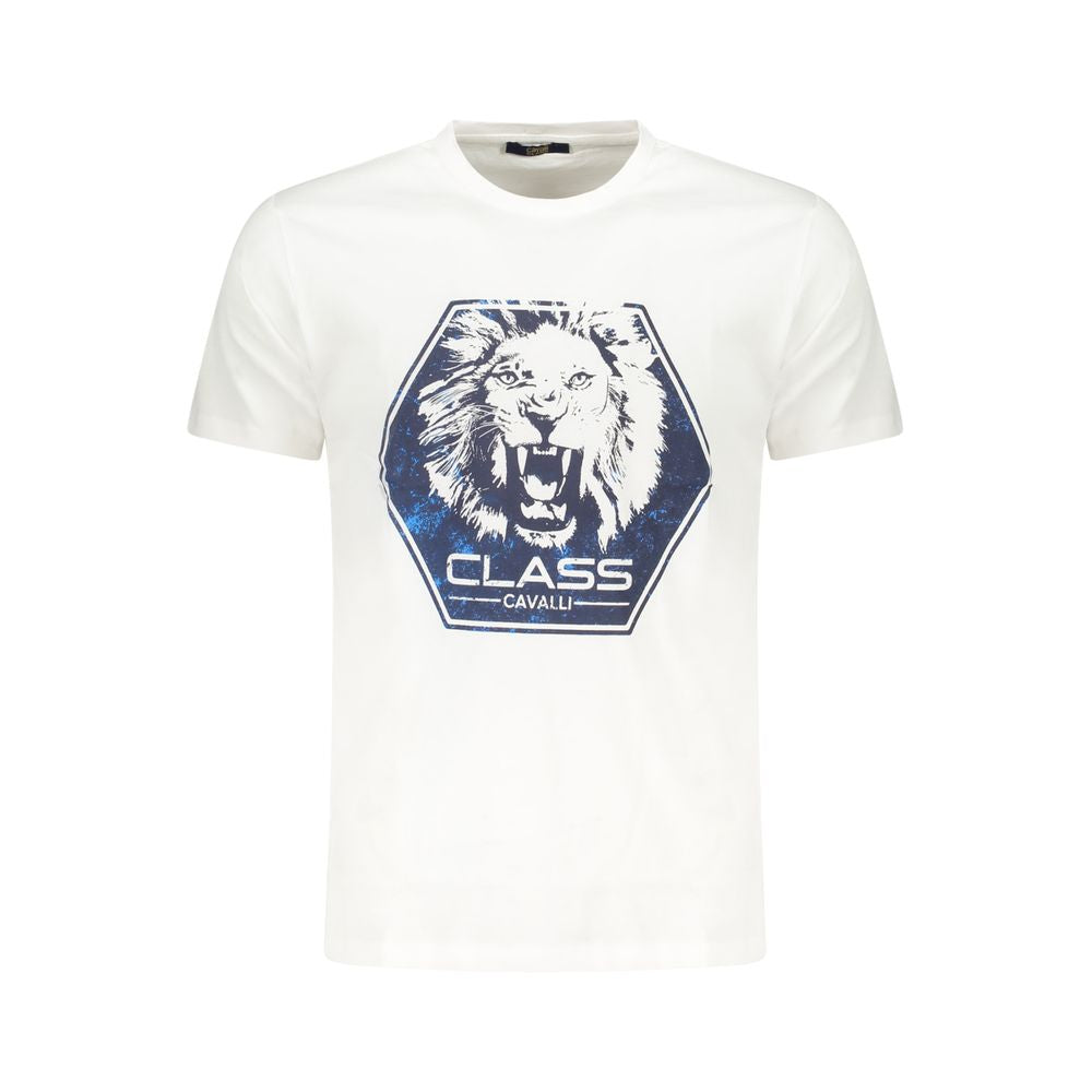 Camiseta blanca de algodón para hombre