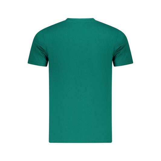 Camiseta de algodón verde para hombre