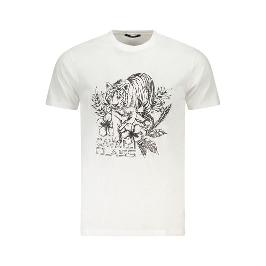 Camiseta blanca de algodón para hombre