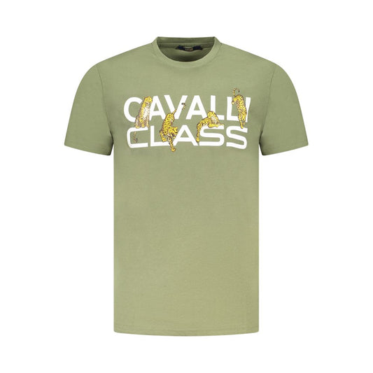 Camiseta de algodón verde para hombre